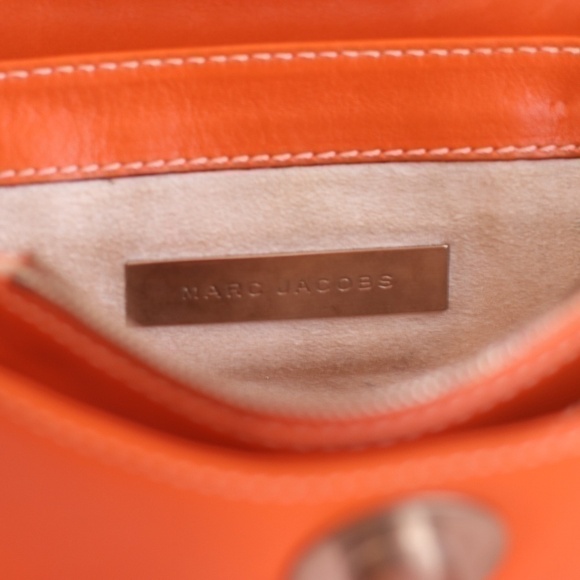 Marc Jacobs Orange Leather Clutch Mini Bag - Picture 9 of 10